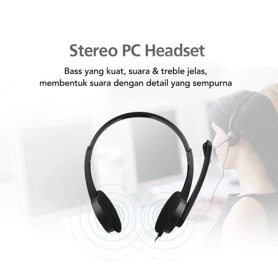 Micropack MHP-01 Stereo USB Wired Headset with Mic