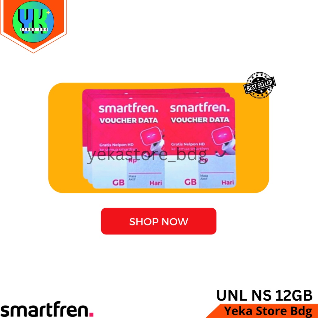 Voucher Kuota Smartfren UNLIMITED NONSTOP 12GB=24GB Masa Aktif 30 Hari Nasional Ready Stock