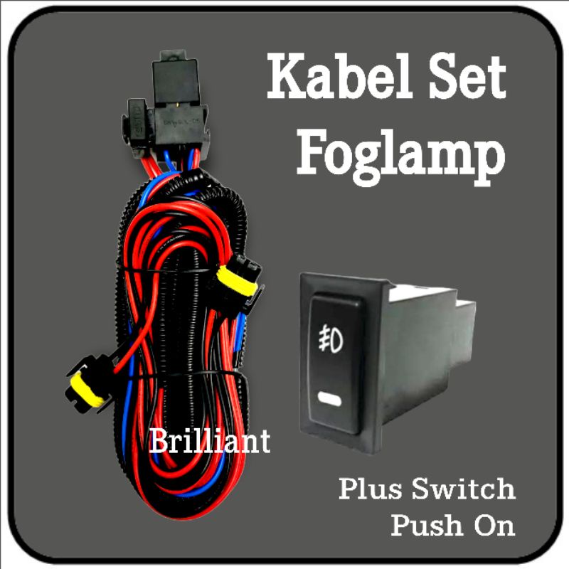 Kabel Set Relay HELLA for Foglamp - Soket Lampu pilih H3 / H7 / H11 / H16 / Hb3 / Hb4