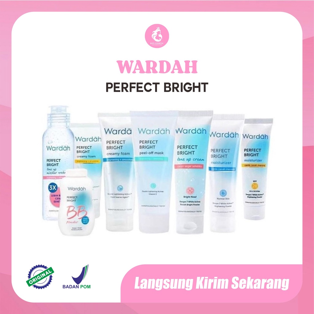 Wardah Perfect Bright Series /Creamy Foam /Mosturizer /PowderCream /Micellar Water Wardah (GROSIR)KEMASAN BARU