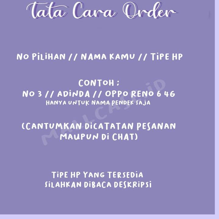 Sale Softcase Glass Macaron Lilac Custom Nama [SM53]  For Oppo Reno 6 4G A5s A16 A15 Reno 5F Reno 5 