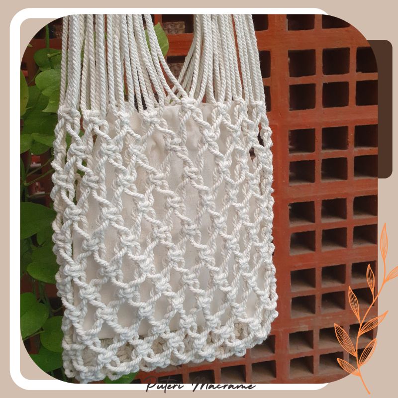 Tas Rajut Macrame Summer Bag Kode 1, Tas Aesthetic