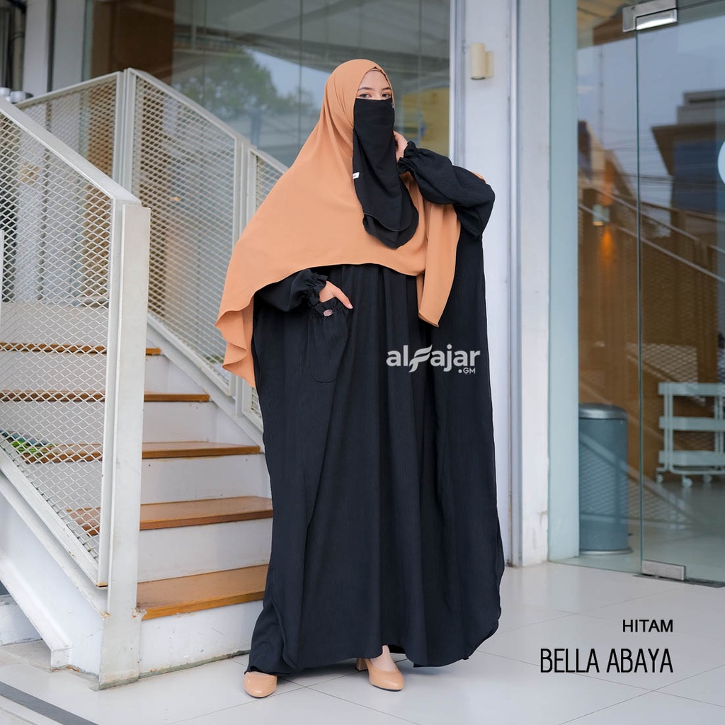 Gamis Abaya Crinkle Bella by Alfajar
