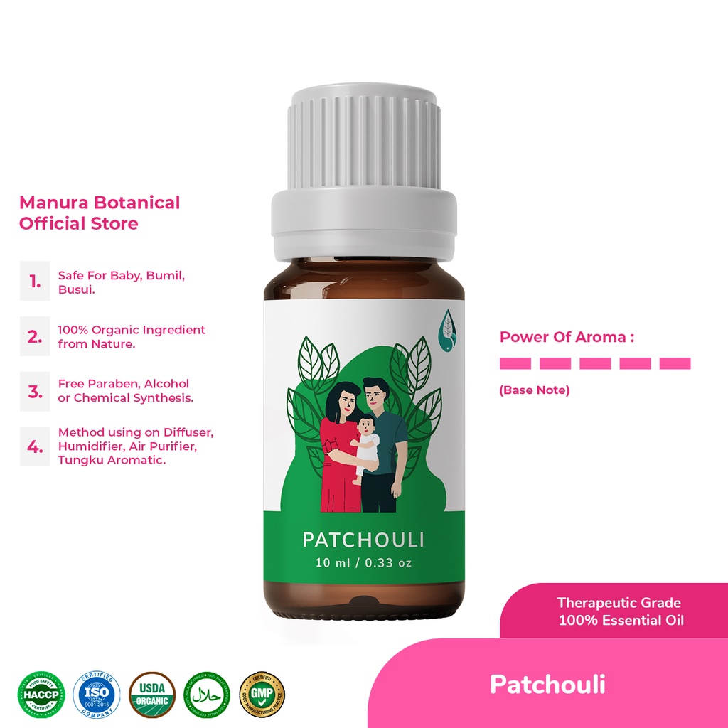 Manura Patchouli Minyak Nilam Indonesia Theraputic Grade