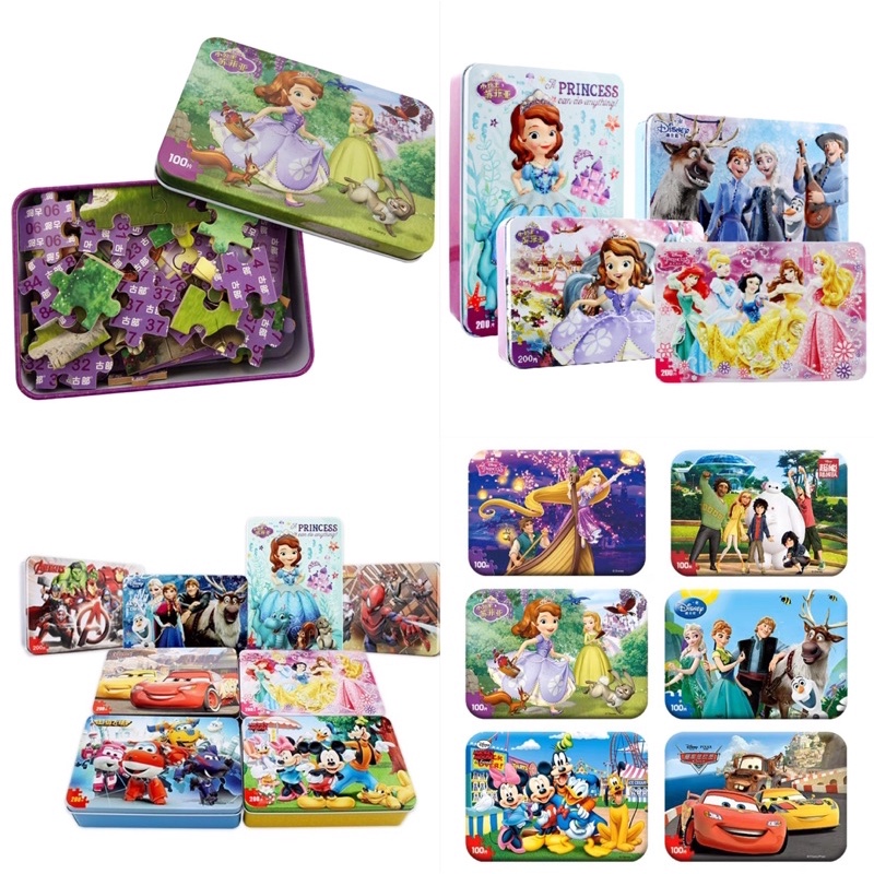 Promo Puzzle Jigsaw Disney Theme 100/200 Pcs Edukatif