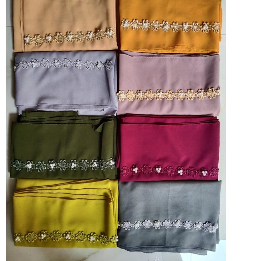 ㋿V Alny Hijab - Pashmina Payet Mutiara Diamond / Pashmina Payet Tali NEW PRODUCT 2477 ☀