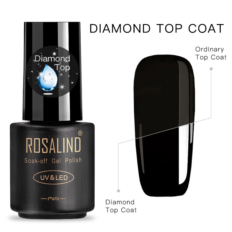 ROSALIND / ROSALIND Base Coat / Top Coat Nail Gel UV LED /Primer/ Dehidrator / PEEL OFF