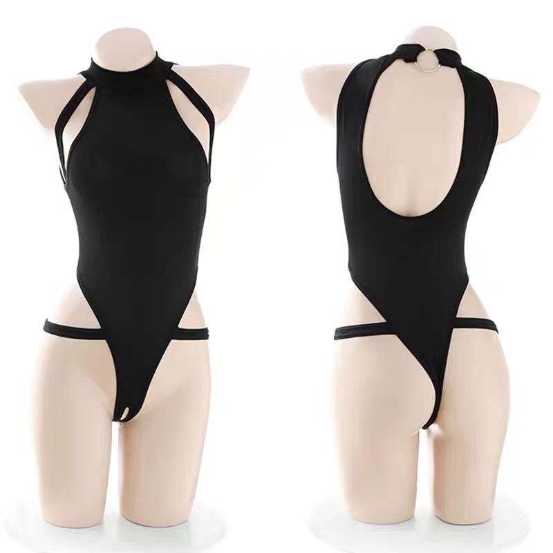 (COD) Lingerie Seksi Bodysuit Lingerie Open Crotch Sexy Cosplay Renang kostum 3A225