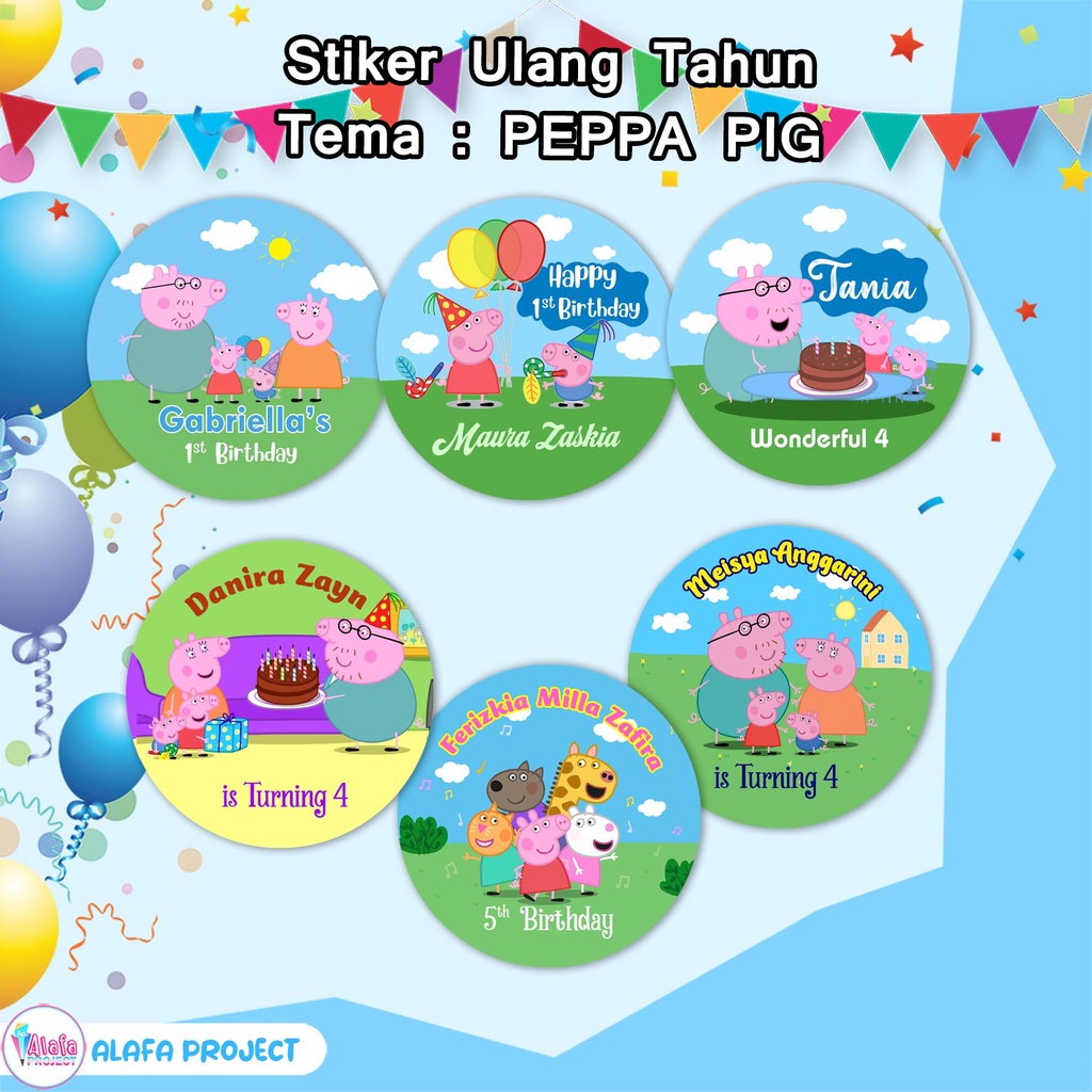 

alafaproject - Stiker Ulang Tahun Peppa Pig