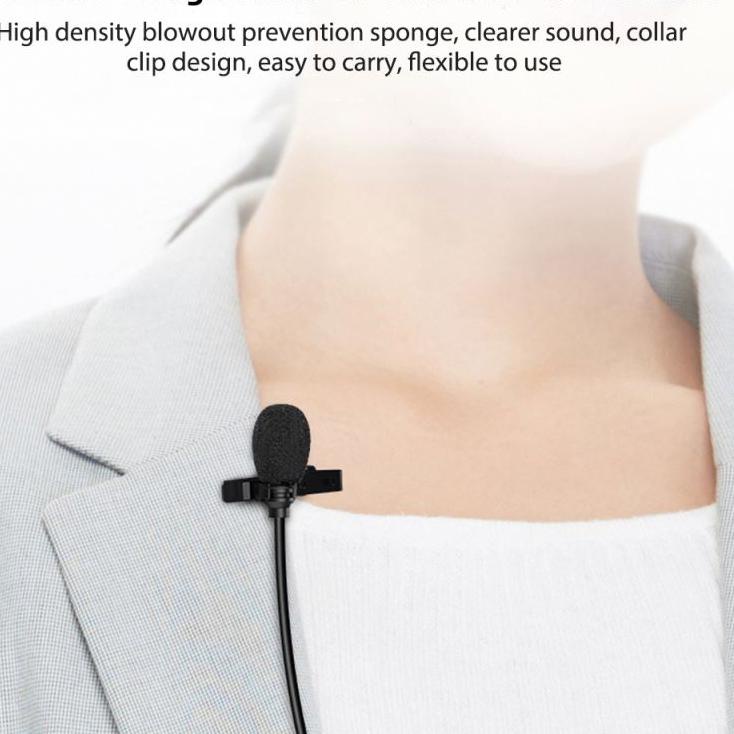 Stok Terbaru Microphone Mic Clip On Wireless Mic UHF ULtra High Frequency clip on wireless Smartphon