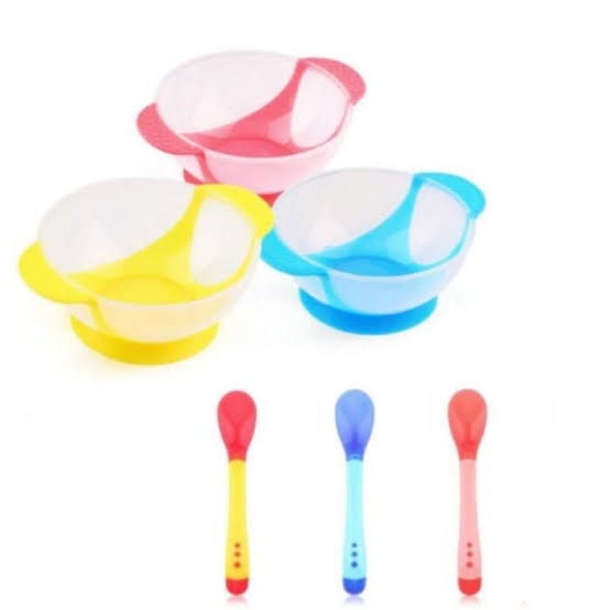 Suction Bowl Mangkok Bayi anti tumpah baby kids balita bonus sendok