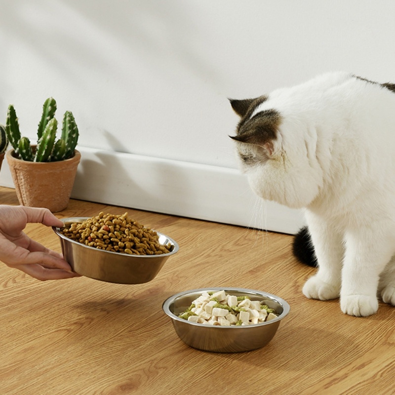 Mangkok Makan / Minum Bahan Stainless Steel Kapasitas Besar Untuk Anjing / Kucing