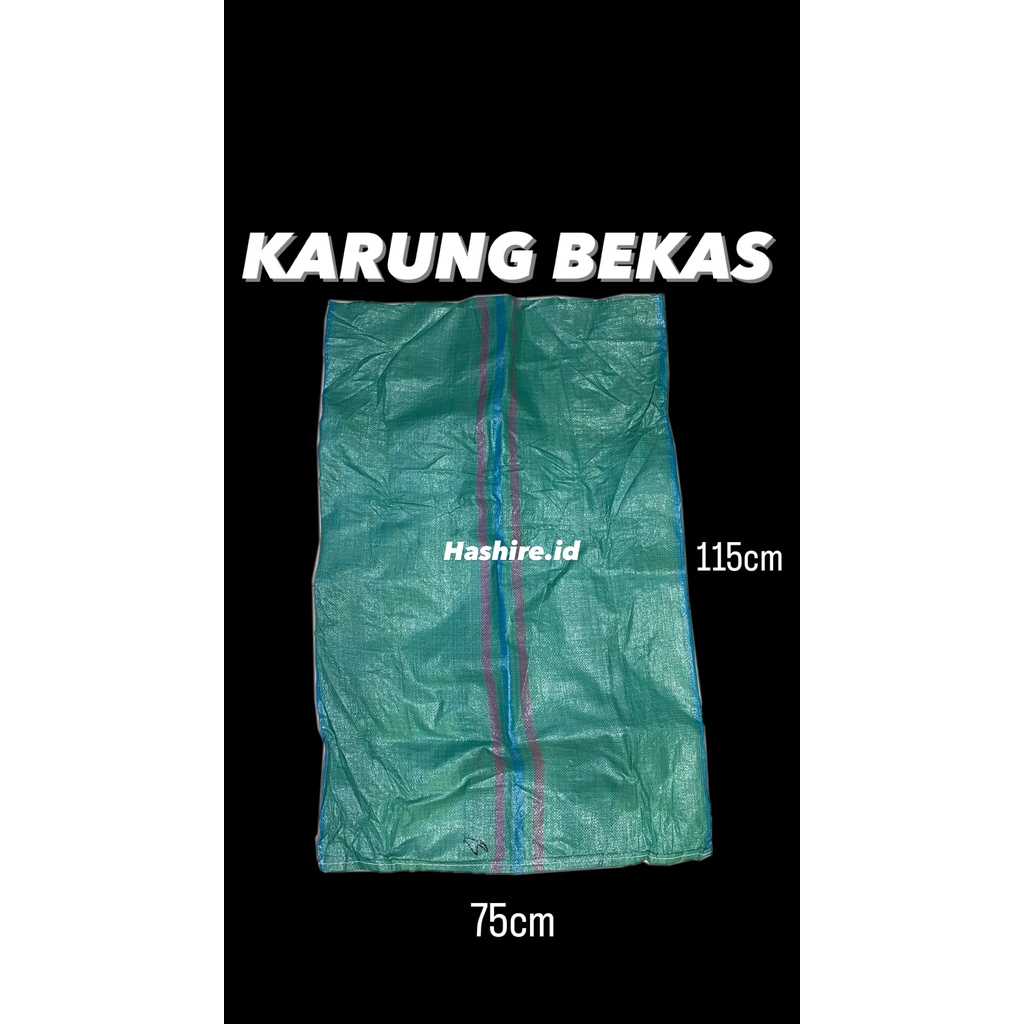 karung bekas premium warna hijau ukuran 75*115 murah