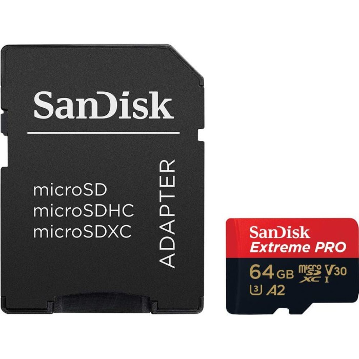 SANDISK EXTREME PRO A2 MICRO SD / MICROSD CARD 64GB UP TO 170MBPS