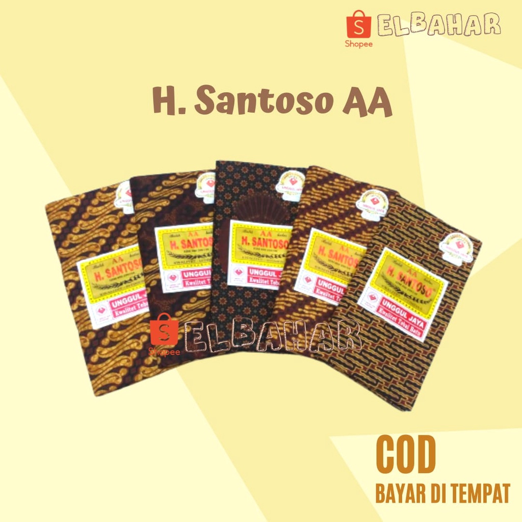 Kain Batik H Santoso AA Unggul Jaya | Batik Sogan Motif Sidomulyo Parang Kusumo Mukti