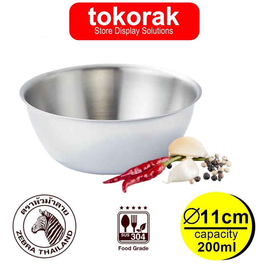 ZEBRA MANGKOK STAINLESS BOWL 11 CM 224111 - KOBOKAN BASKOM NASI TIM