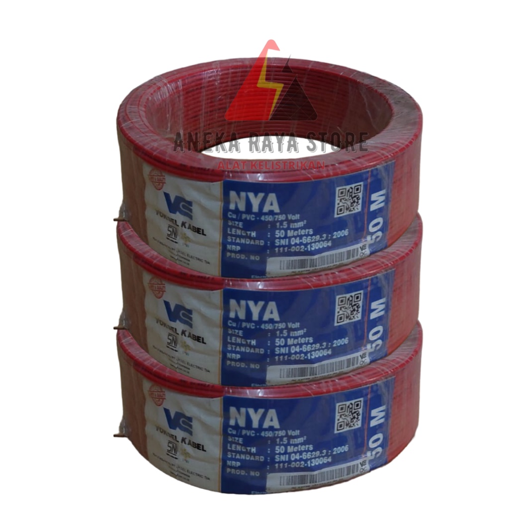 Kabel NYA 1,5 x 50m SNI Voksel tembaga murni