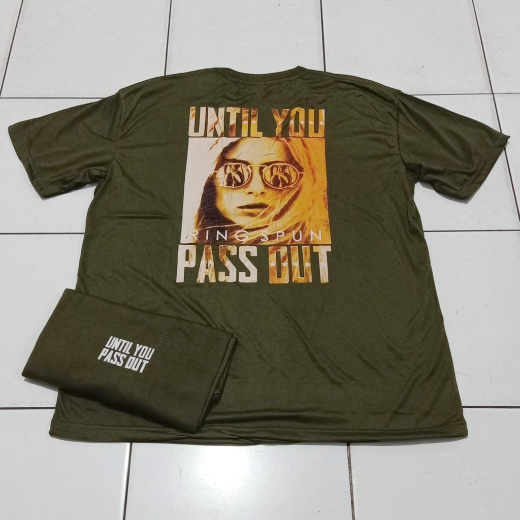 Kaos murah Kaos distro murah baju  distro pria t-shirt murah combed30s pass out hijau lumut