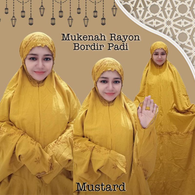 MUKENA TERUSAN/LAJUR. RAYON BORDIR