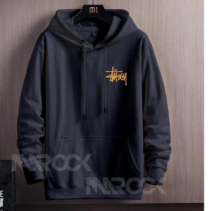 Stok Terbaru TERMURAH  COD Jaket Sweater Hoodie Pria Distro stussy Original Big Size Jumbo M - XXL