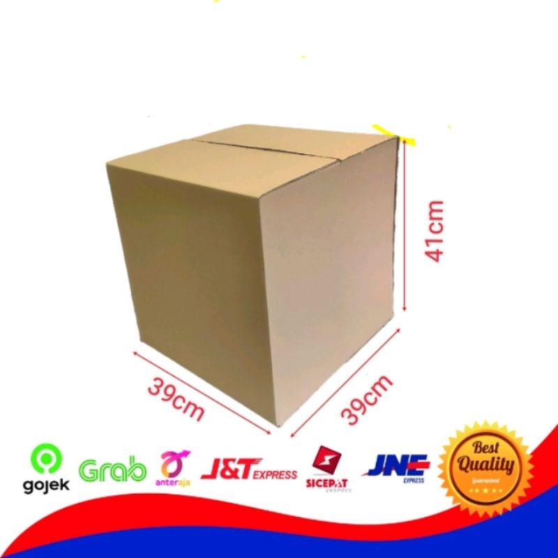 

kardus besar jumbo / karton box polos 39x39x41cm packing pindahan bekas seperti baru