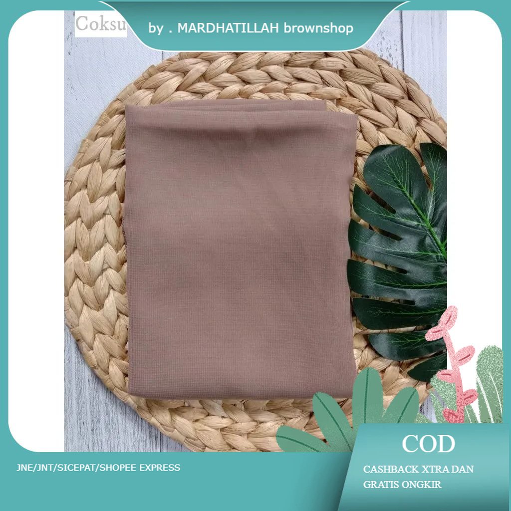 kerudung jilbab segi empat BELLA SQUARE polos bahan double hycon ( pollycotton ) premium jahit tepi 