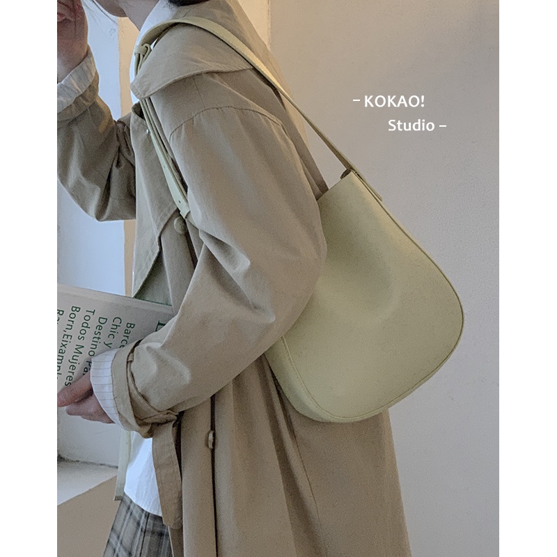 Suhao all-match tas berkapasitas besar wanita 2021 baru fashion trendi Korea tas ember tas ceruk desain tas messenger