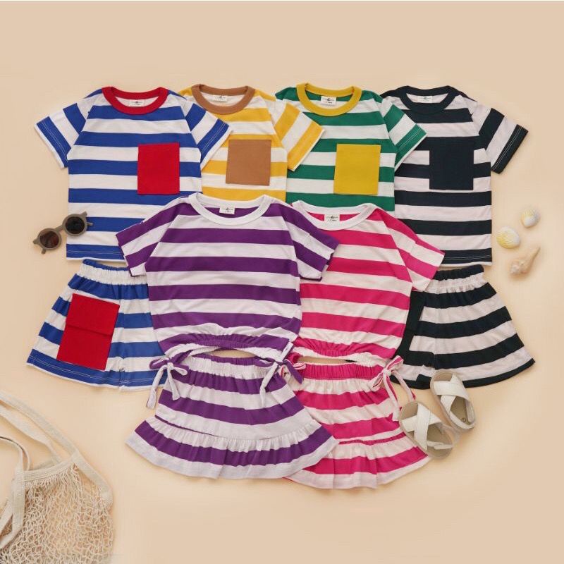 LITTLE DYRA - ARDEN SET &amp; ARETA SET SETELAN ANAK STRIPE SERIES