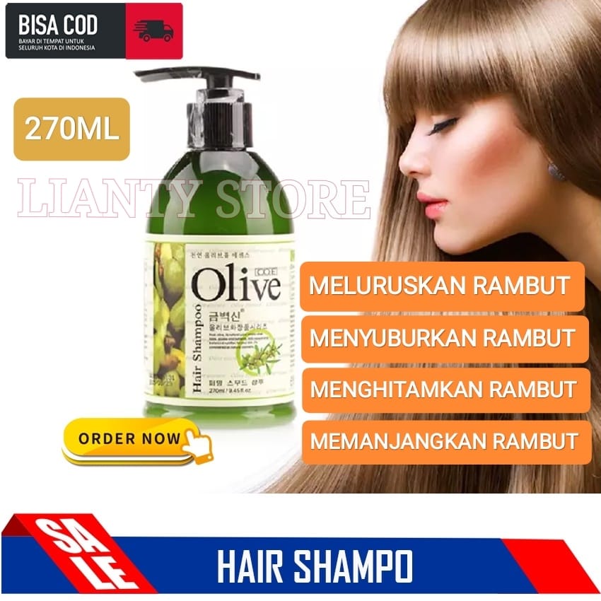 OLIVE SHAMPOO MENYUBURKAN MEMANJANGKAN MENGHITAMKAN RAMBUT BERKILAU