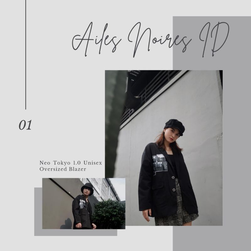 Neo Tokyo 1.0 Unisex Oversized Blazer | Blazer Oversize Pria & Wanita by Ailes Noires ID