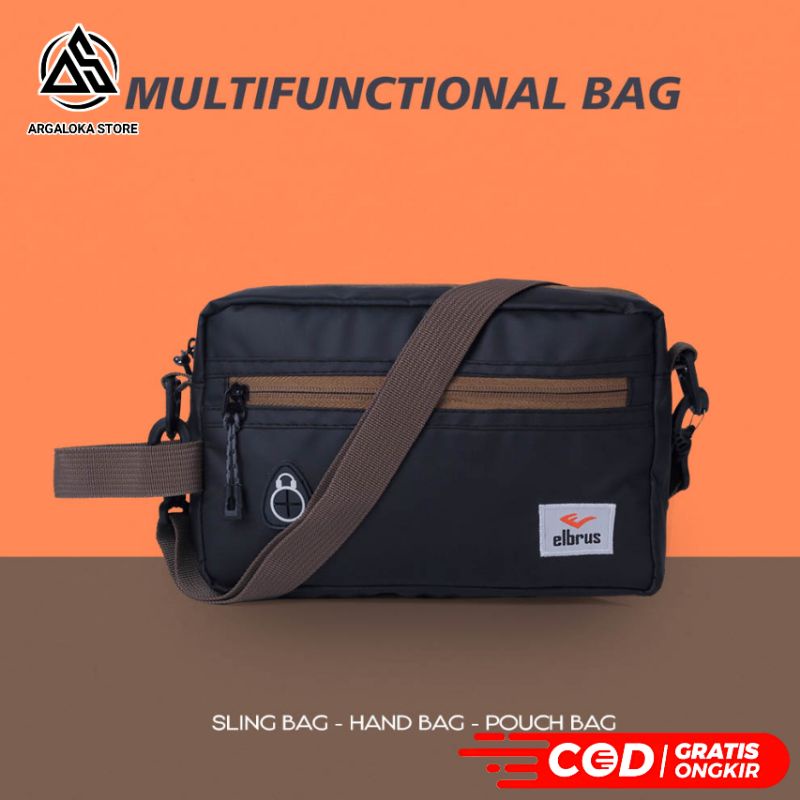 ARGL Tas Selempang Slingbag Handbag Cluth Pria Cowok Anti Air Multifungsi Dsitro Original Murah Keren