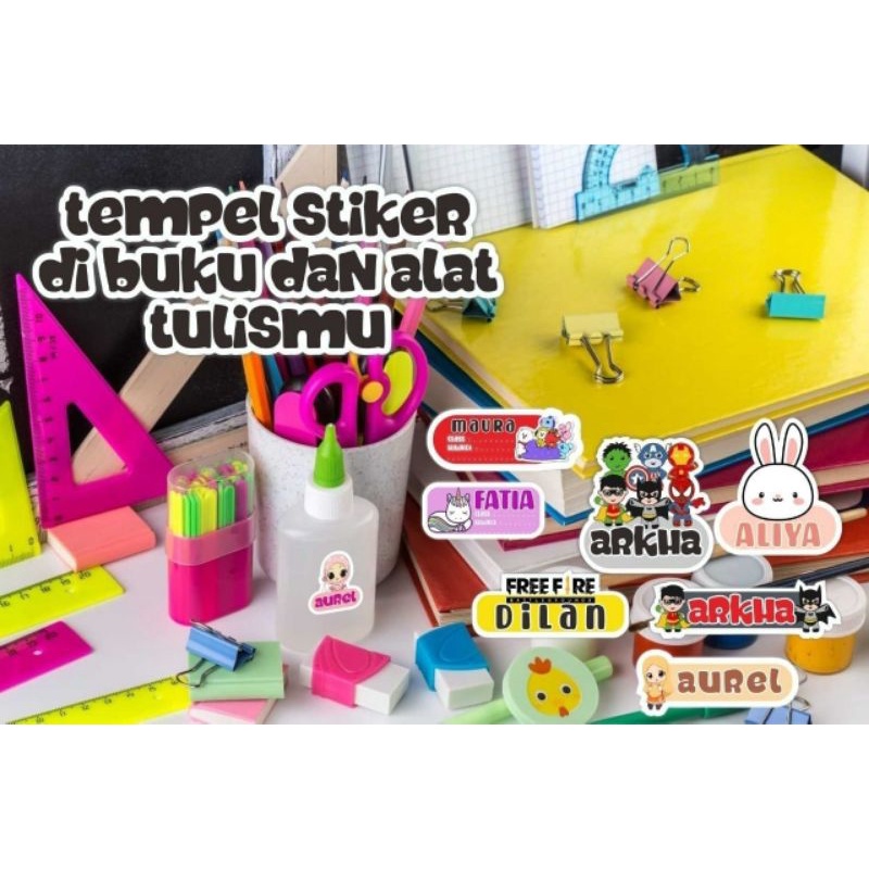 

stiker custom nama