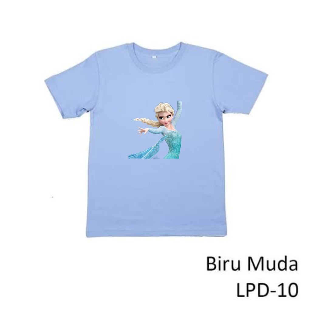 KAOS BAJU ANAK FROZEN ELSA UNTUK ANAK 2-10 TAHUN BISA COD