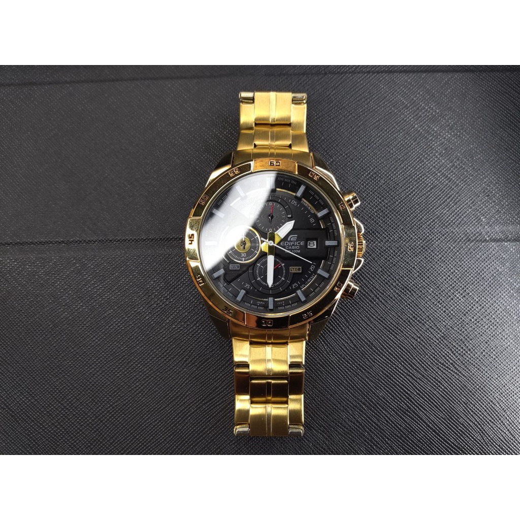 Jam Tangan Pria Casio Edifice New Silver Black Gold Series