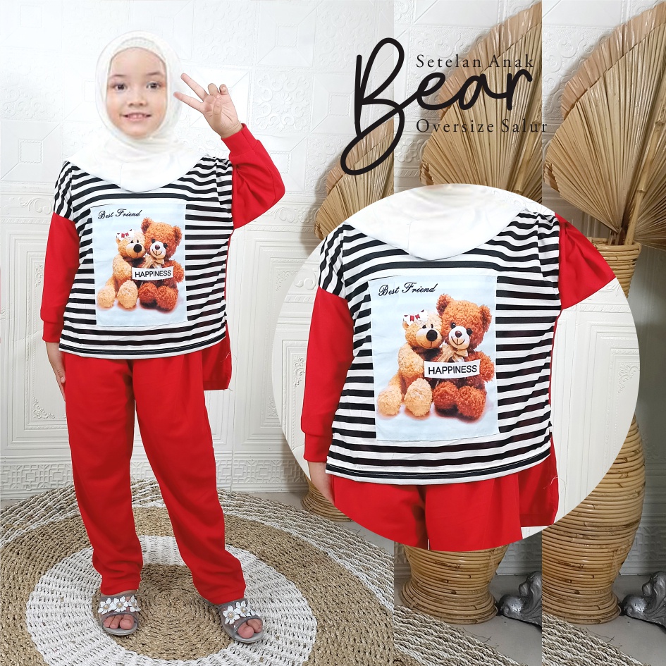 CF Kids Setelan Anak Bear Salur