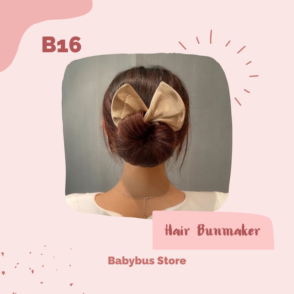 BBS B16 Viral Magic Hair bunmaker Variasi Kotak/ Donat sanggul cepol /Gulungan Rambut Hairdini Korea