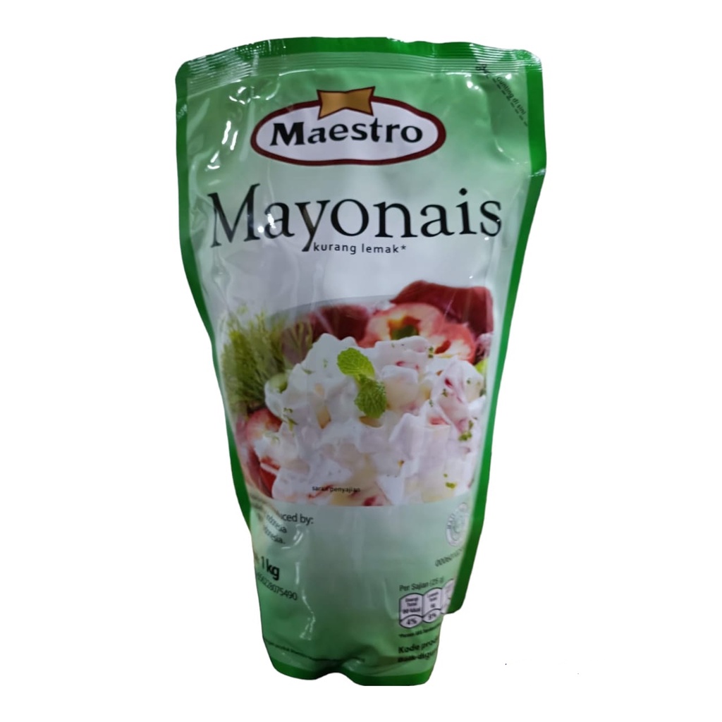 LIGHT MAYONNAISE MAESTRO POUCH 1KG MAYONES RENDAH LEMAK