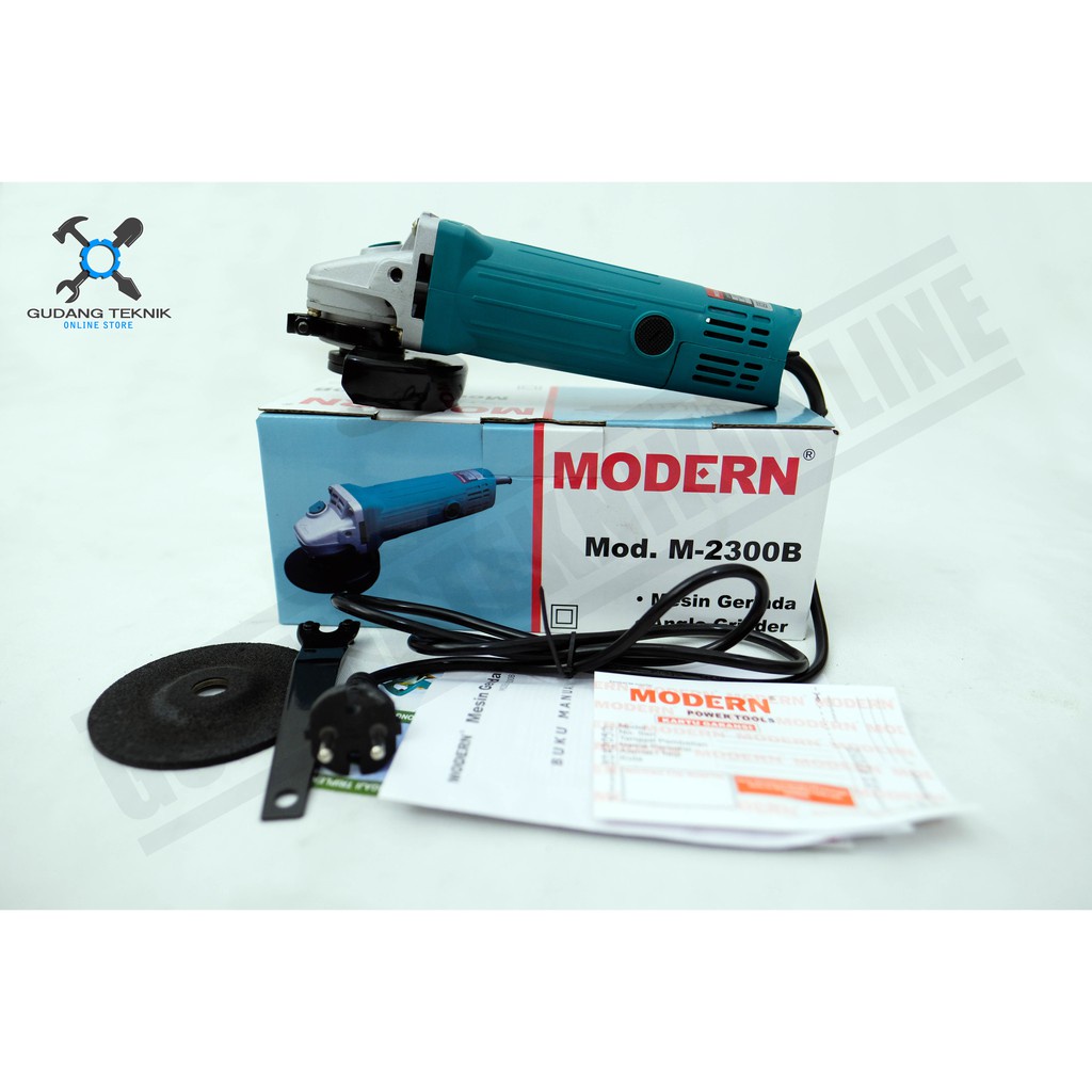 MESIN GERINDA TANGAN M2300B MODERN Listrik 4&quot; 540 Watt / Angle Grinder Electric Grenda Gurinda 4 Inch 540W M 2300B MODERN