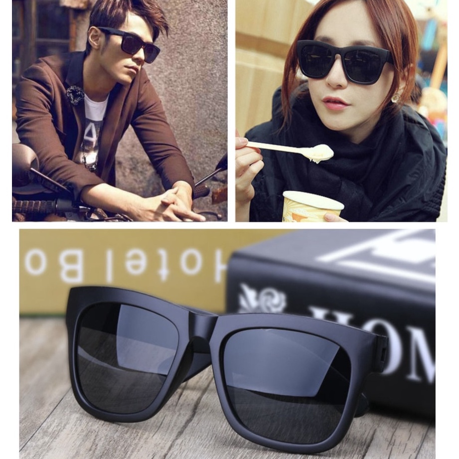 FAB Kacamata Hitam Korean Fashion  Wanita/Pria Square Sunglass unisex