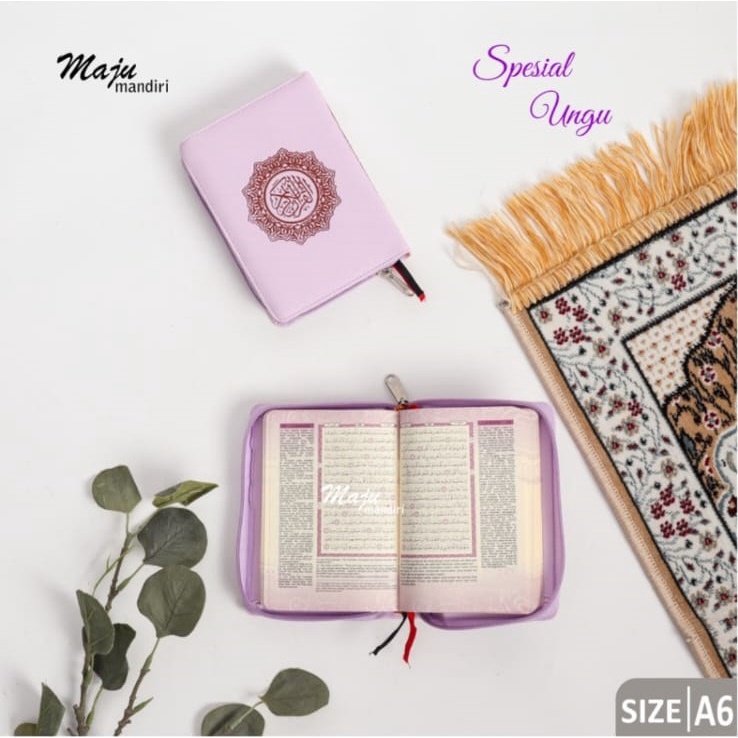 Mushaf Saku Mini Resleting Quran Terjemahan Ukuran A6 ( 16 x11) Alquran Tanpa Tajwid