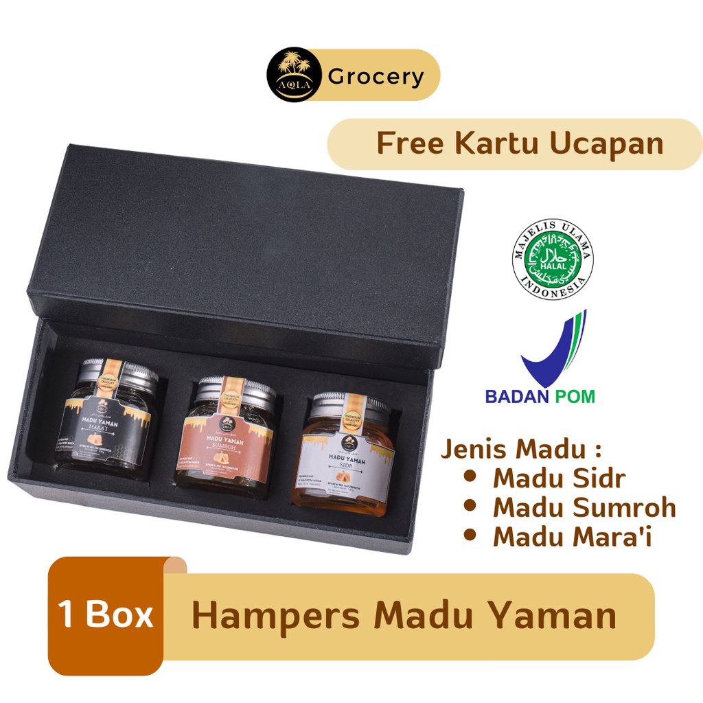 

Hampers Madu Yaman Marai Sumroh Sidr Parcel Madu Premium best Quality Hampers Ramadhan