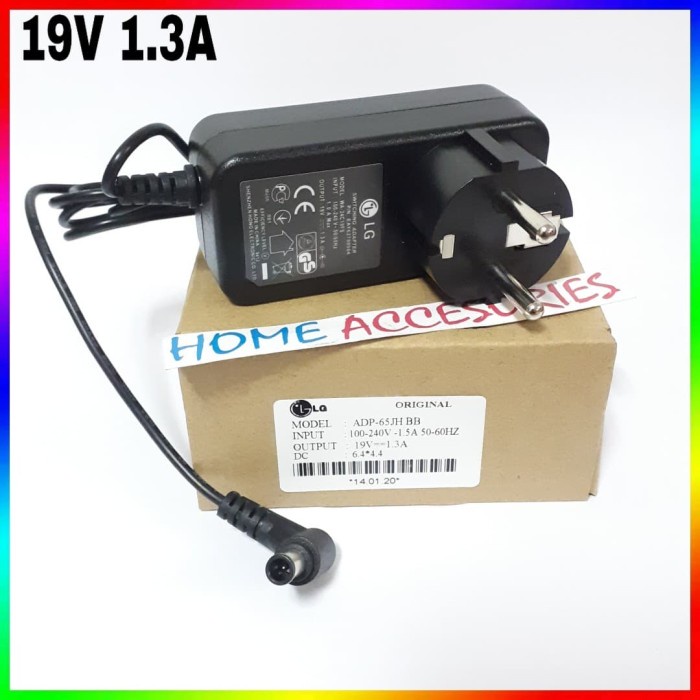 Adaptor LCD/LED Monitor LG 19V -1.3A Kabel Power AC