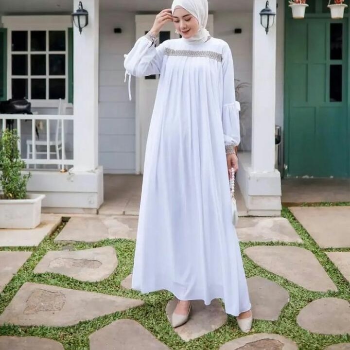 GAMIS ANGGUN MAXY BAHAN CERUTY BABYDOLL UKURAN M L XL GAMISS DRESS CERUTY GAMIS JUMBO HITAM DRESS KONDAGAN TERBARU 2022