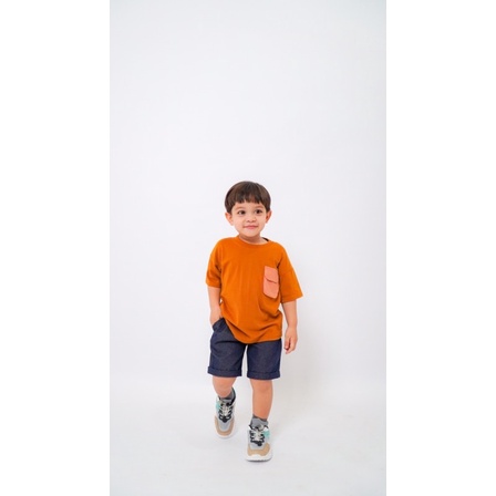 RACHIDKIDS / BASIC TEE POCKET / KAOS ANAK LUCU