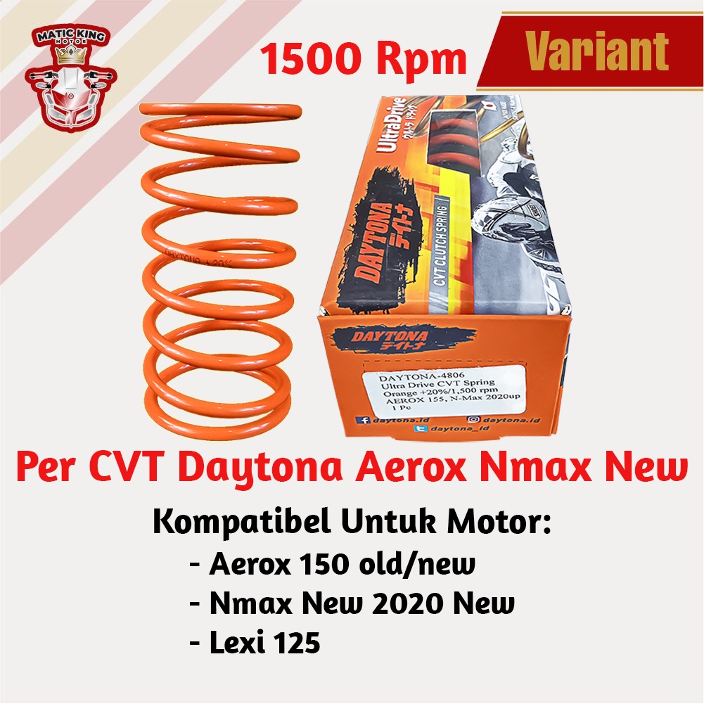 DAYTONA Per CVT Nmax Aerox 150 155 Old New 2DP Racing 1500 RPM