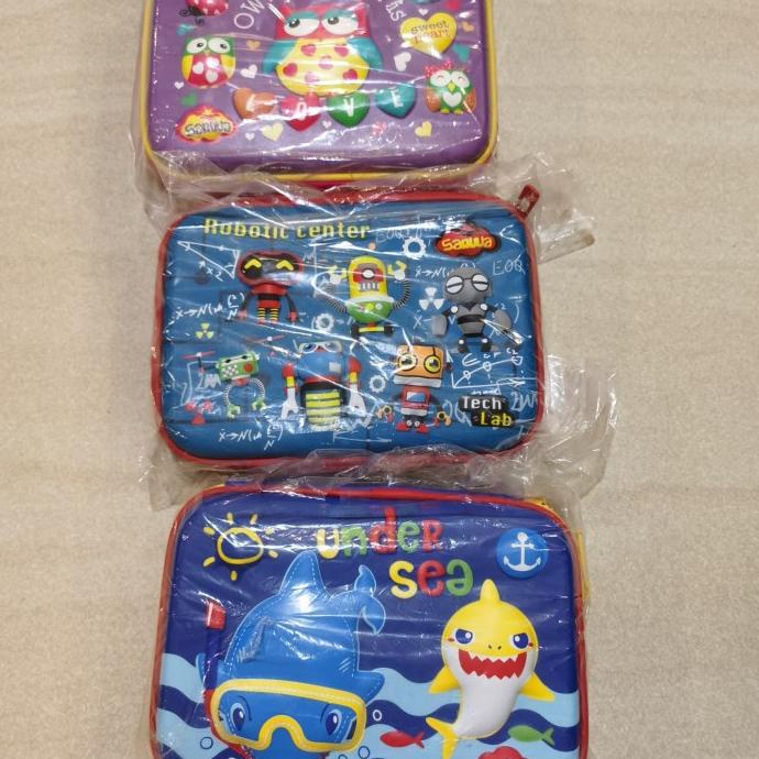 

(COD) Kotak Pensil Anak Smiggle Look A Like Motif Timbul 3D SALE Kode 714