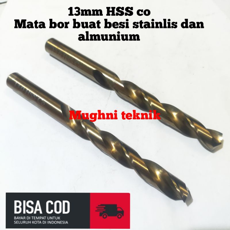 13mm HSS co mata bor besi stainlis almunium BUKAN nachi naci somta powerline toho kobelco