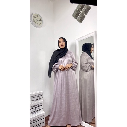 Aesya dress - gamis armani silk jacquard - fds fashion