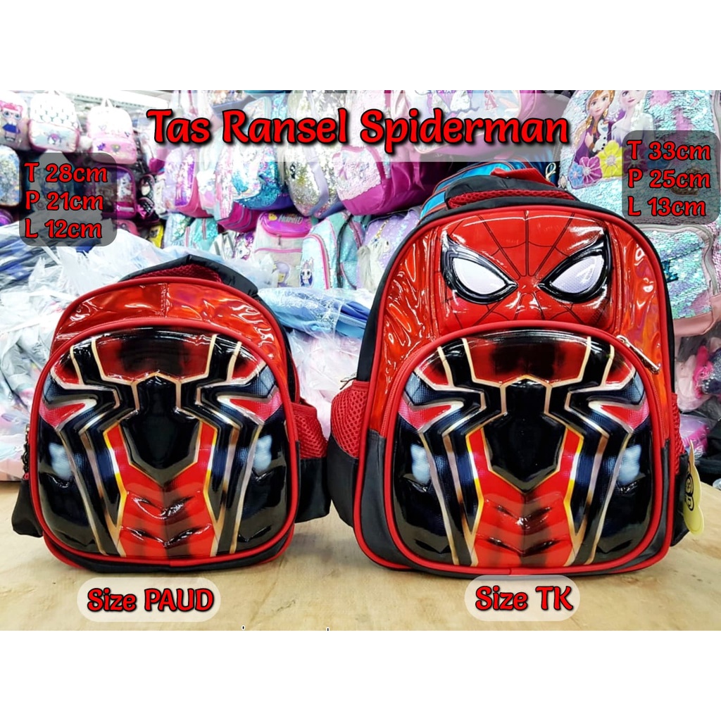 Tas Sekolah Ransel import Superhero Captain Batman Spiderman Tas Punggung Anak Playgroup TK Paud Anak Laki - Laki