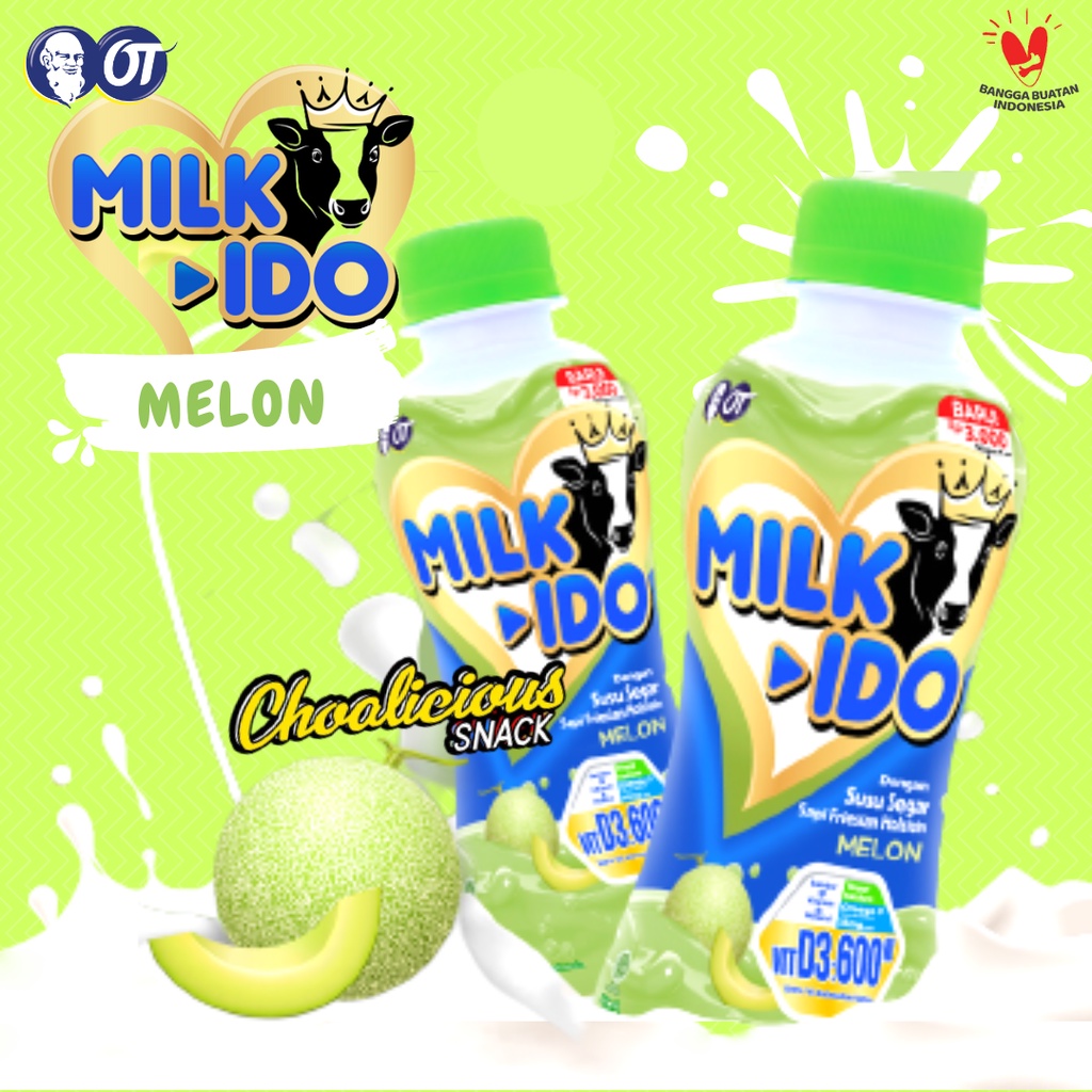 MILKIDO Milk Ido Melon Susu Botol 200 ml